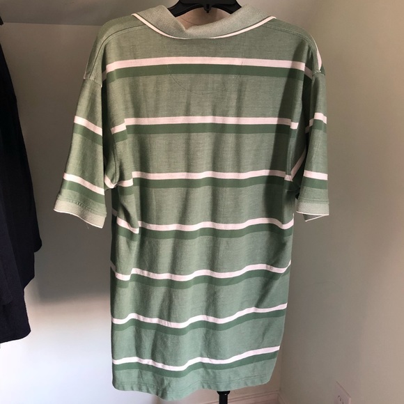 Men’s Striped Short Sleeve Collared Shirt - Picture 3 of 3